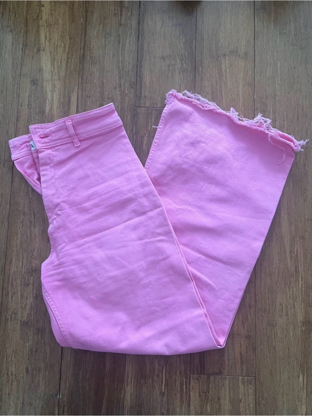 Zara Pink Wide-Leg Jeans